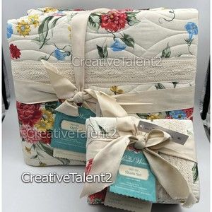 The Pioneer Woman Quilt & Shams 3-Piece King Set! Vintage Floral Sweet Rose NWT